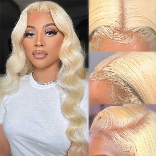 Brazilian Virgin Bodywave Blonde 613 Transparent HD Lace Frontal